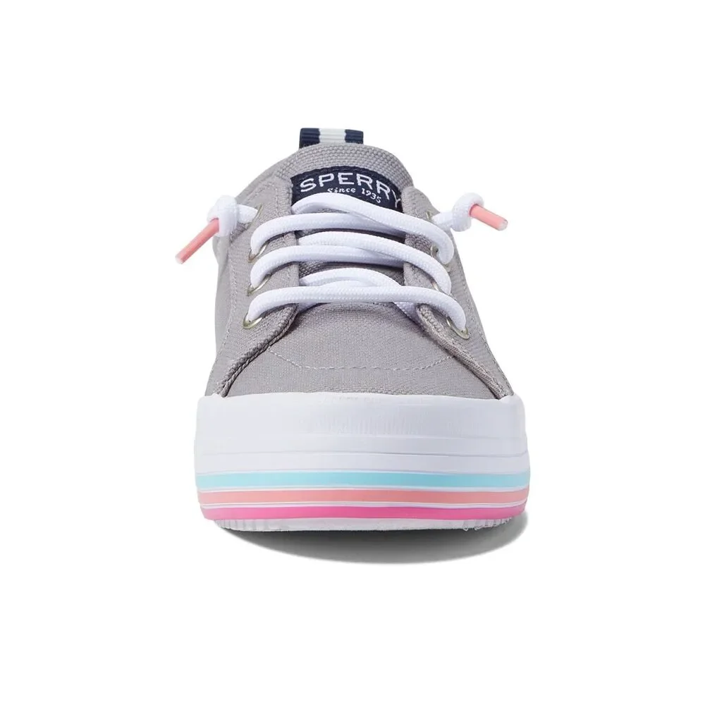 Sperry Kids Crest Vibe Platform Sneakers Grey Size 6 Medium Big Kid